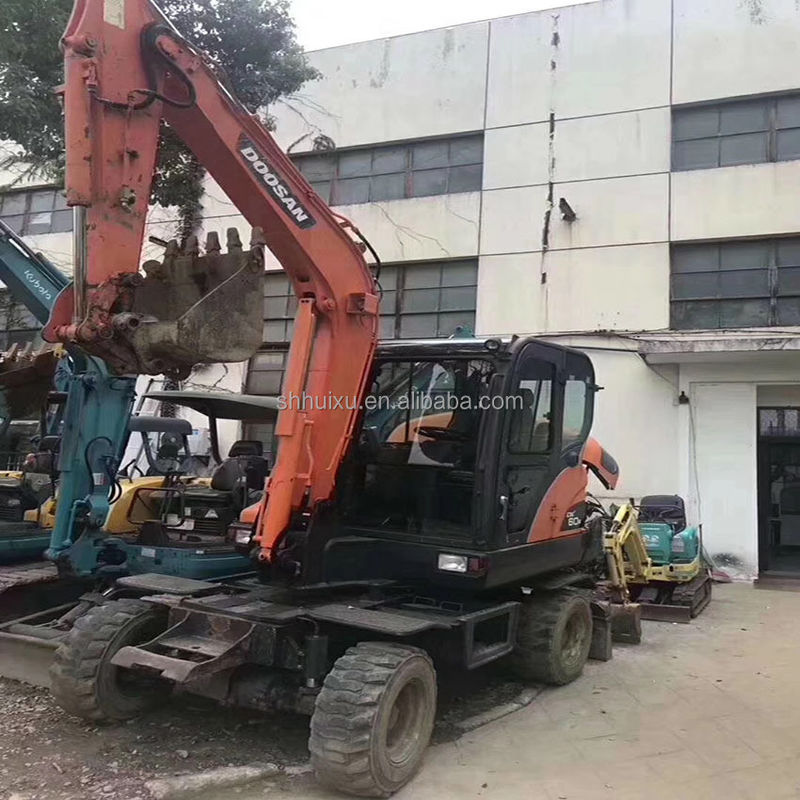 ผลงานดีเยี่ยมสําหรับ Doosan 60w เครื่องขุดล้อมือสอง เครื่องขุดล้อมือสอง Doosan DX60W