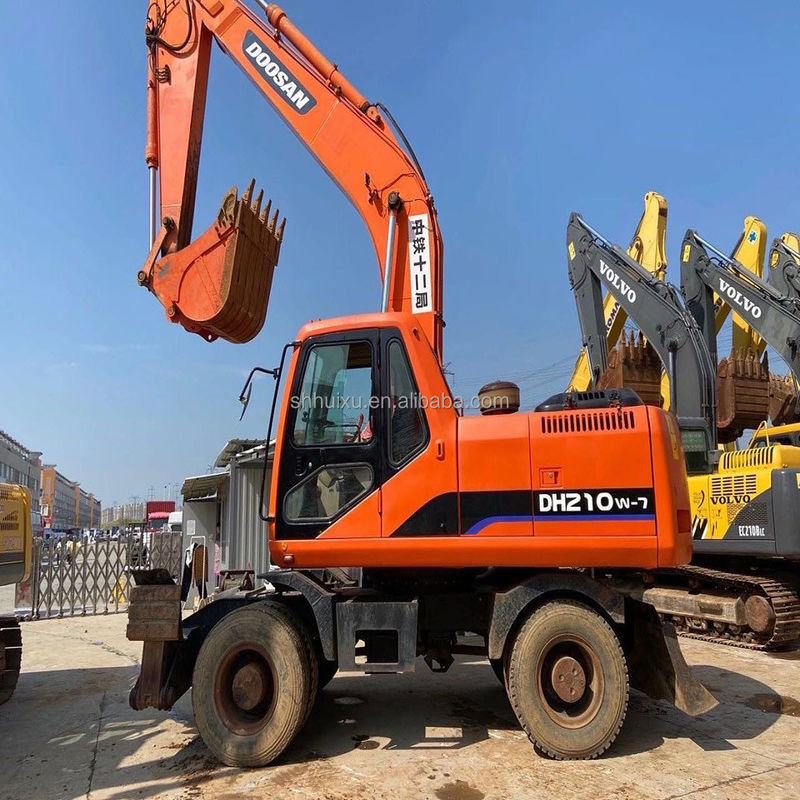 มือสอง คุณภาพ DOOSAN เครื่องขุด 210W ราคาถูก สําหรับขาย/ใช้ เครื่องขุดไฮดรอลิก Doosan เครื่องขุด 210W