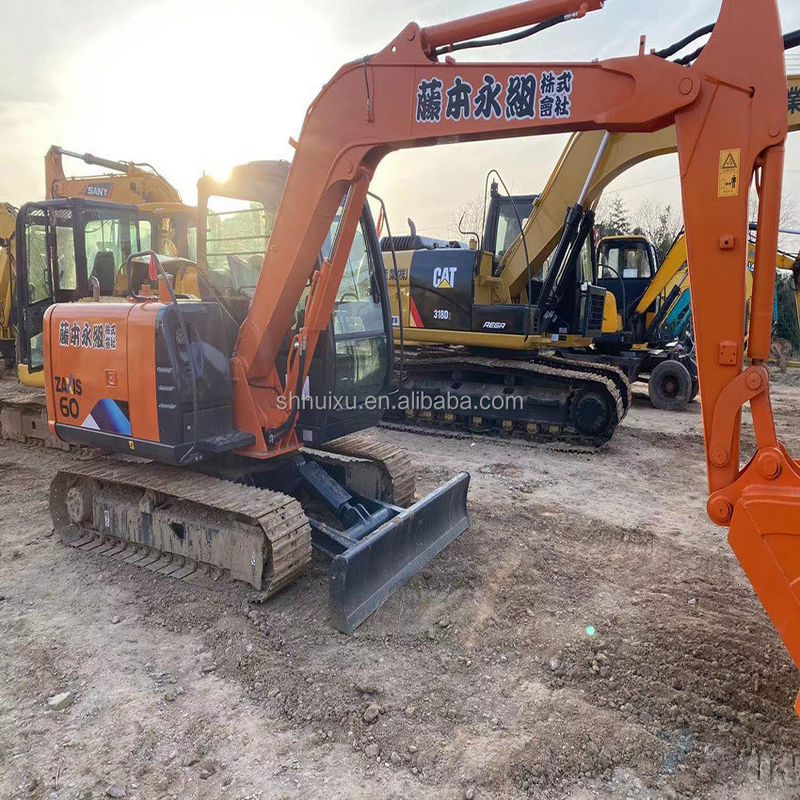 ฮิตาชิในสต็อกใช้ฮิตาชิ มินิ excavator zx60 ญี่ปุ่นปี 2019/มือสอง ขนาดเล็ก Crawler Excavator สภาพดี HITACHI 60