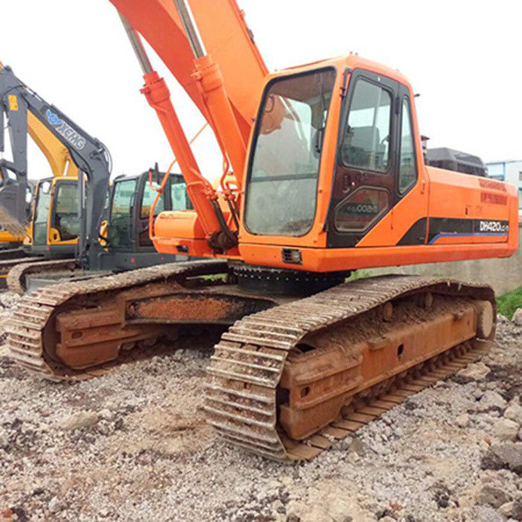 Doosan ขายร้อน คุณภาพเยี่ยมมือสองเครื่องขุดไฮดรอลิก crawler DOOSAN DH420 ใช้เครื่องขุดขายดีที่สุด