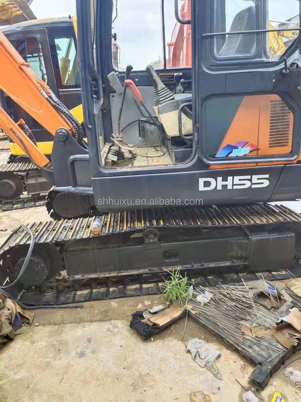 Doosan ขายร้อน มินิ excavator ใช้ doosan ex55 มือสอง เครื่องขุดไฮดรอลิก crawler DOOSAN DH55 สาขากําเนิดเกาหลี