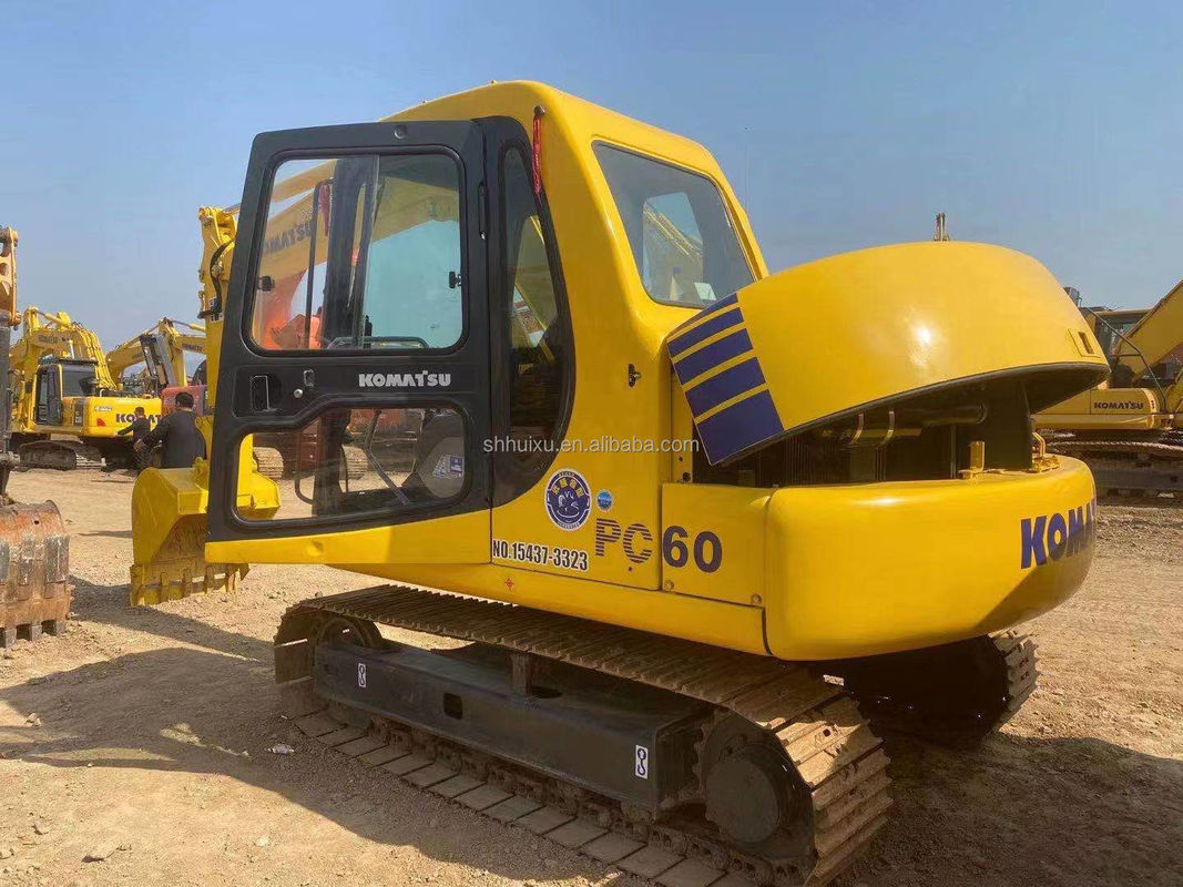 Komatsu PC60 เครื่องขุดไฮดรอลิกคราฟ 6 ตัน เครื่องขุดมือสองคุณภาพสูง ที่มาญี่ปุ่น ราคาถูก Komatsu Excavator