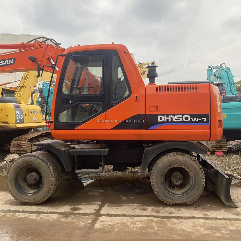 Doosan ขายร้อน ขายร้อน มือสอง Doosan DH150 W-7 เครื่องขุดมือสองในสภาพดี เครื่องขุดล้อ