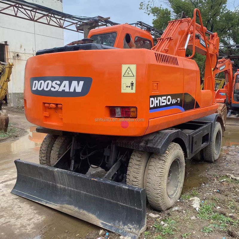 Doosan ขายร้อน ขายร้อน มือสอง Doosan DH150 W-7 เครื่องขุดมือสองในสภาพดี เครื่องขุดล้อ