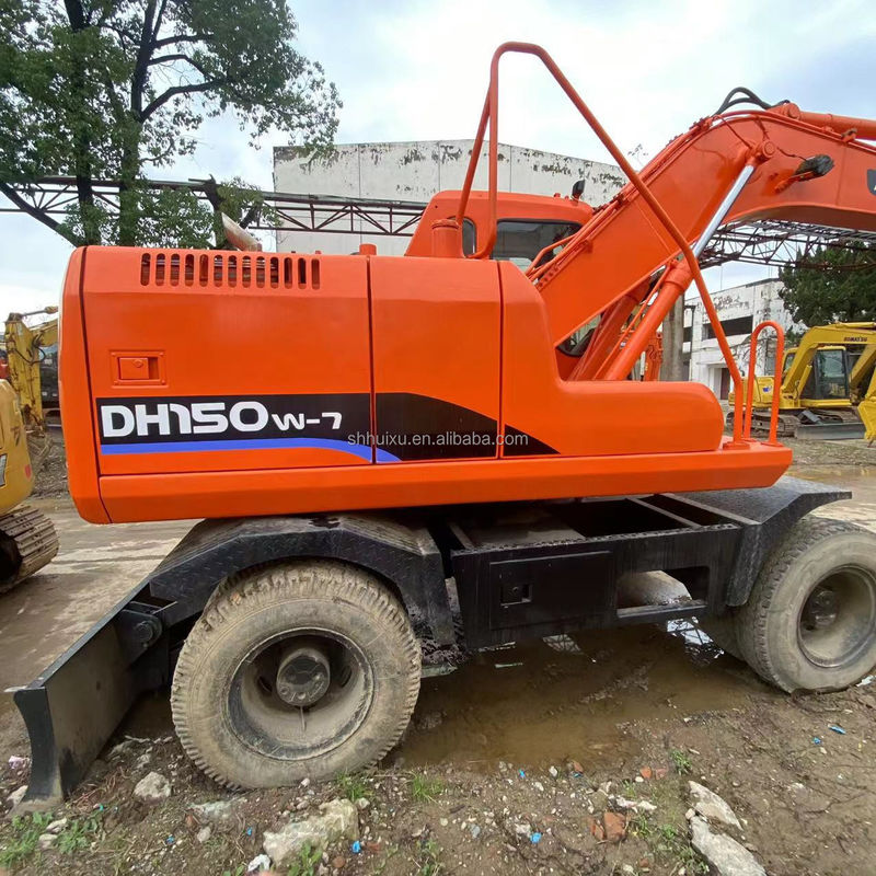 Doosan ขายร้อน ขายร้อน มือสอง Doosan DH150 W-7 เครื่องขุดมือสองในสภาพดี เครื่องขุดล้อ
