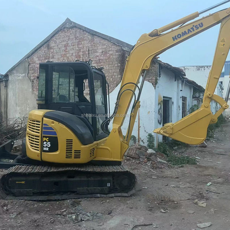 ค ณภาพส ง KOMATSU PC55MR เคร องขุดไฮดรอล ก crawler มือสอง ส าเหตุของญ ป น / เคร องขุดขนาดเล็กที่ใช้ KOMATSU PC55MR ราคาถูก