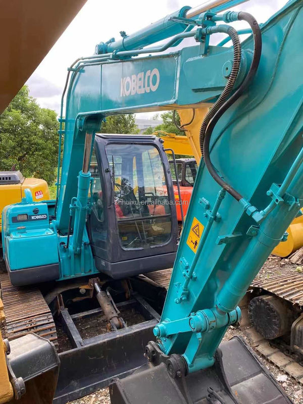 สีน้ําเงิน สีเดิม ใช้ Kobelco 75 Excavator มือสอง 7.5 ตัน