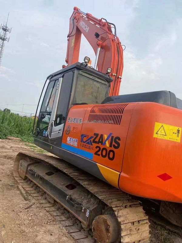ฮิตาชิในสต็อก ฮิตาชิ ZX200-3 มือสอง เครื่องขุดไฮดรอลิก เครื่องขุดร่อง สภาพดี / เครื่องขุดที่ใช้ ฮิตาชิ ZX200-3 ราคาถูก