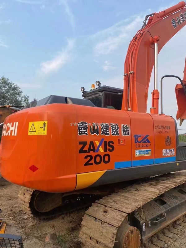 ฮิตาชิในสต็อก ฮิตาชิ ZX200-3 มือสอง เครื่องขุดไฮดรอลิก เครื่องขุดร่อง สภาพดี / เครื่องขุดที่ใช้ ฮิตาชิ ZX200-3 ราคาถูก