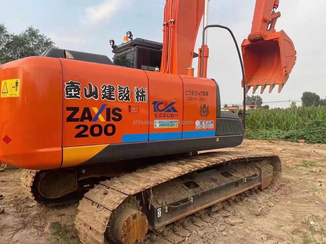 ฮิตาชิในสต็อก ฮิตาชิ ZX200-3 มือสอง เครื่องขุดไฮดรอลิก เครื่องขุดร่อง สภาพดี / เครื่องขุดที่ใช้ ฮิตาชิ ZX200-3 ราคาถูก