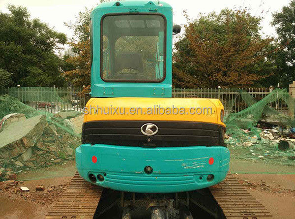 เครื่องขุดถังของญี่ปุ่น คุณภาพใช้ Kubota 155 ขนาดเล็ก 5.5 ตัน มินิมือสอง เครื่องขุดถัง crawler กับใบมีดและสายตัด