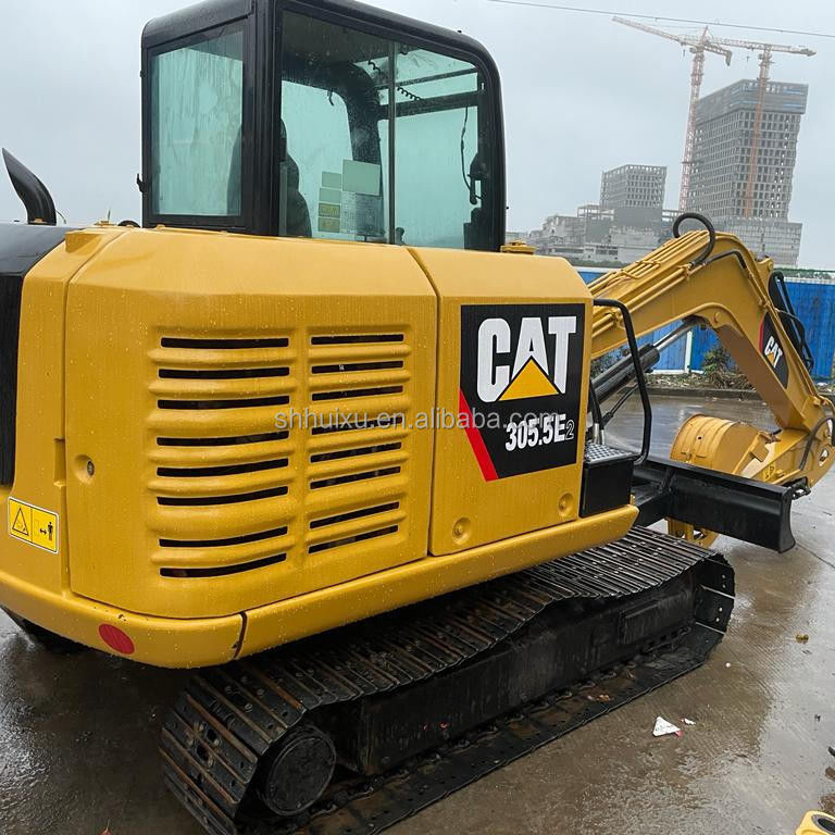 แมวใช้ excavator crawler 305.5 e2 มือสอง mini excavator Cat305.5E excavator ด้วยราคาถูก CAT 303 แมว 306 excavator