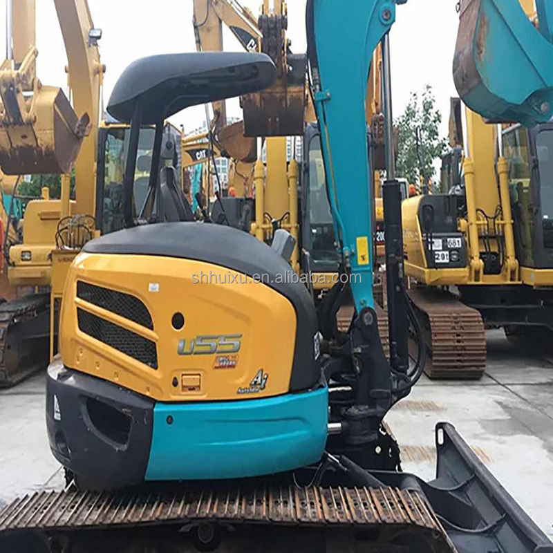 เครื่องขุดขนาดเล็กมือสอง Kubota55 สาเหตุญี่ปุ่น ราคาถูก/เครื่องขุดไฮดรอลิกมือสอง Kubota55 คุณภาพดี