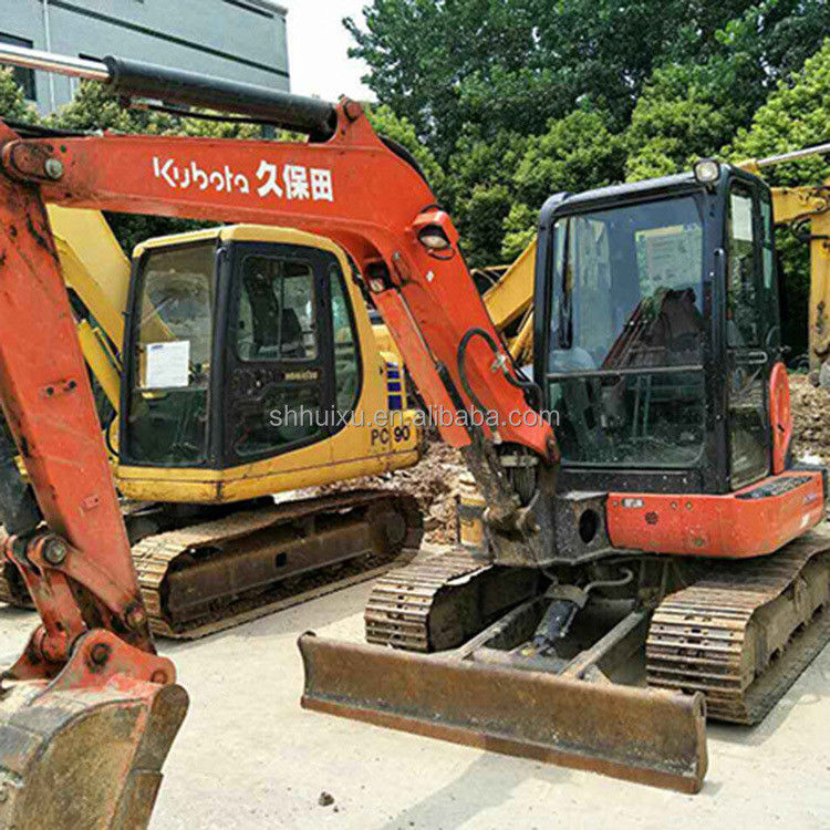 เครื่องขุดขนาดเล็กมือสอง Kubota55 สาเหตุญี่ปุ่น ราคาถูก/เครื่องขุดไฮดรอลิกมือสอง Kubota55 คุณภาพดี