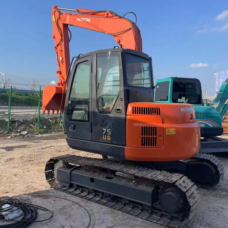 เครื่องขุดมือสอง ฮิตาชิ 75 digger เครื่องจักรกลมือสองขนาดเล็ก 7.5 ตัน