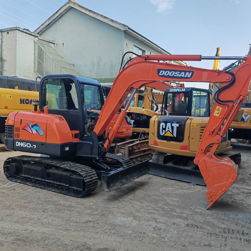 DH60 Dx60 Dh6 เครื่องขุด Doosan มือสอง เครื่องขุด 5.5 ตัน