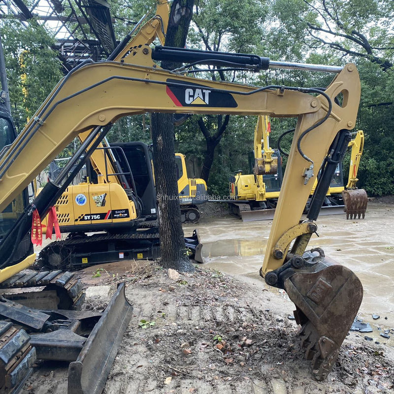 แมวที่ใช้ 305.5 crawler excavator mini catterpillar 305.5E2 สําหรับขาย จีน cat305.5 CAT 303 Caterpillar ในคลัง แมว 306 excavator