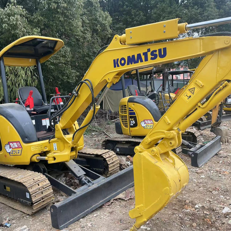 เครื่องขุดขนาดเล็กมือสอง Komatsu PC35 ไม่มีแท็กบิ๊ก เครื่องขุดขนาดเล็กมือสอง เครื่องจักรขุดขนาดเล็กมือสองสําหรับขาย
