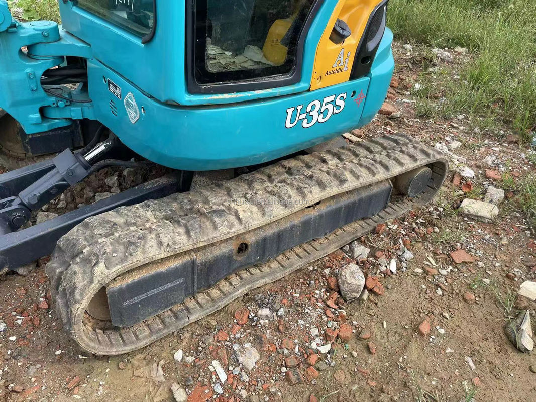 ชั่วโมงทํางานต่ํา Kubota U35S ขุด ขายเครื่องขุดมือสองที่มีเครื่องยนต์และปั๊มคุณภาพสูง ขุดมือสองเครื่องจักรราคาถูก