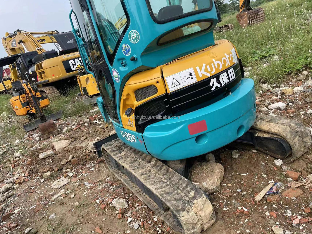 ชั่วโมงทํางานต่ํา Kubota U35S ขุด ขายเครื่องขุดมือสองที่มีเครื่องยนต์และปั๊มคุณภาพสูง ขุดมือสองเครื่องจักรราคาถูก