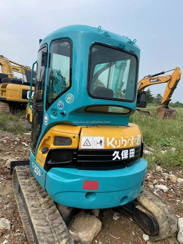 ชั่วโมงทํางานต่ํา Kubota U35S ขุด ขายเครื่องขุดมือสองที่มีเครื่องยนต์และปั๊มคุณภาพสูง ขุดมือสองเครื่องจักรราคาถูก