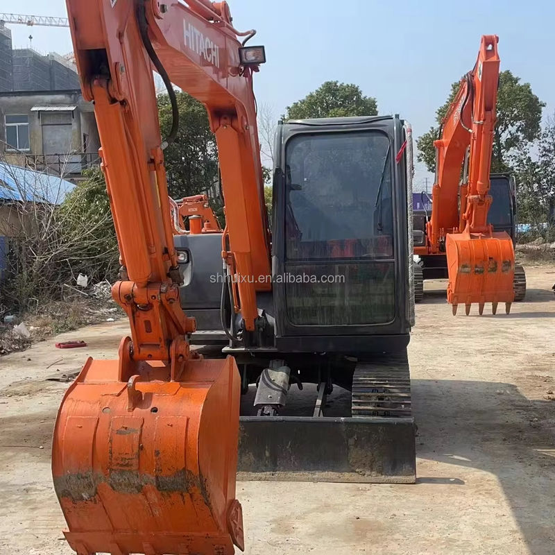 คุณภาพ Hitachi ใช้ zx60 6 ตัน mini excavators 60 รุ่นมือสองสีเดิม min I excavator Hitachi