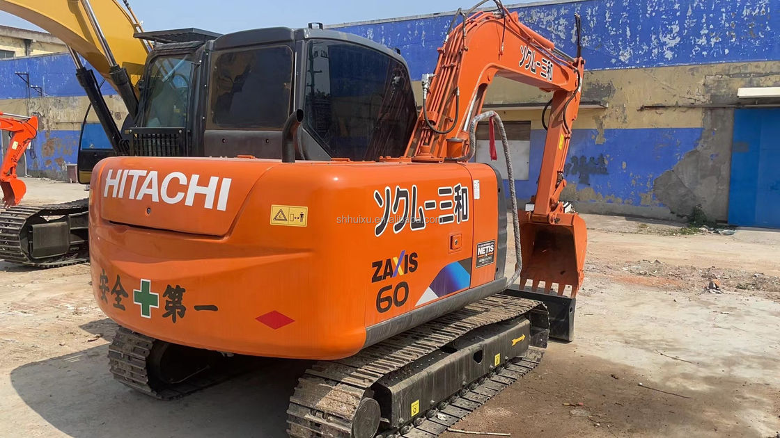 คุณภาพ Hitachi ใช้ zx60 6 ตัน mini excavators 60 รุ่นมือสองสีเดิม min I excavator Hitachi