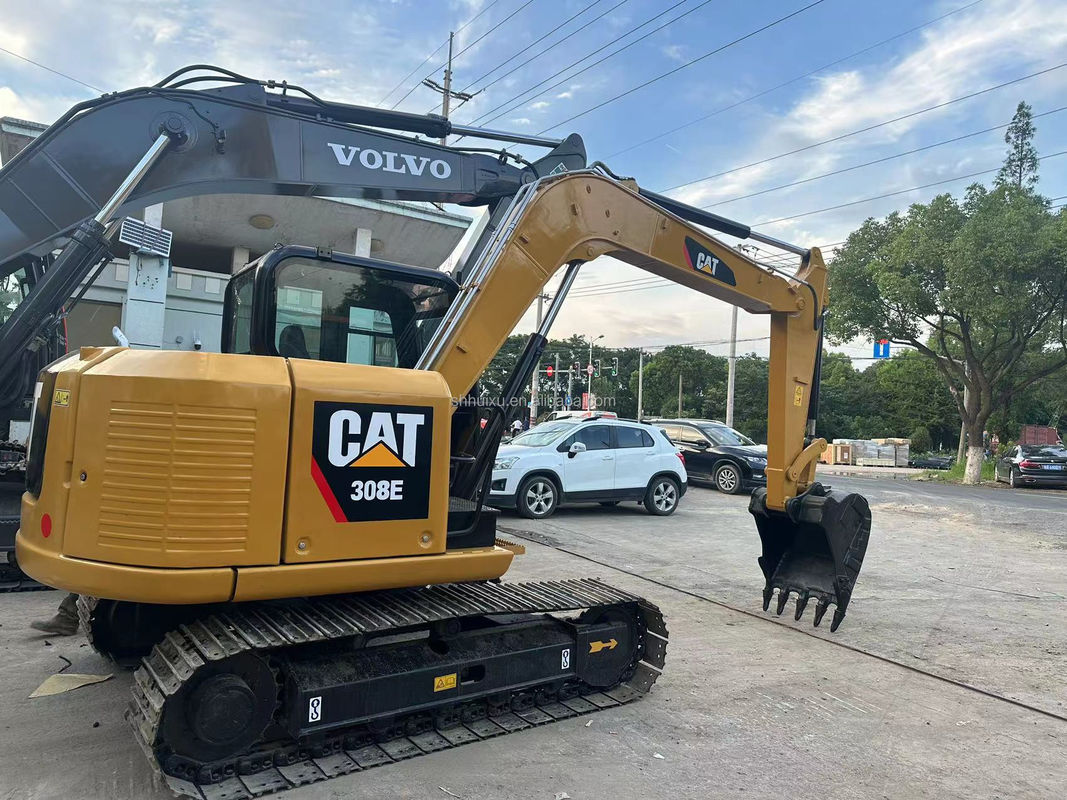 เครื่องขุด CAT 308E 307E 306E 305E ที่ใช้มา เครื่องตัดสาย CAT 306 E 306D 307D 308 เครื่องขุดขนาดเล็ก CAT 306E2 พร้อมเครื่องฉีด
