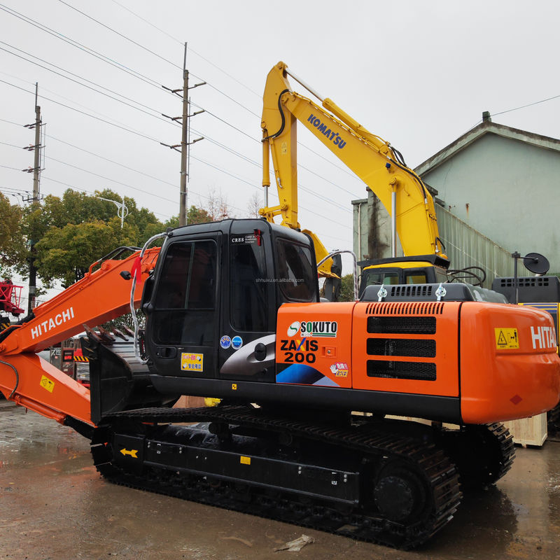 HITACHI excavator Hitachi zx200 digger มือสอง สร้างเครื่องจักรเคลื่อนดิน ราคาถูก มือสอง excavator