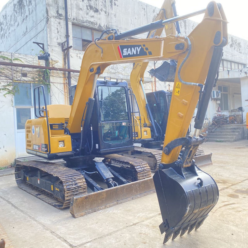 ประเทศจีน เครื่องขุด Sany ของเดิมที่ใช้ 75c SY75C-10 SY75C-8 SY75C-9 เครื่องขุดขนาดเล็ก 8 ตัน