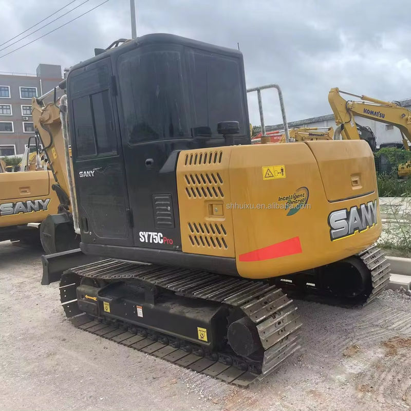 7.5 ตัน ใช้ Sany Excavator มือสอง Sany Crawler Excavator Sany75