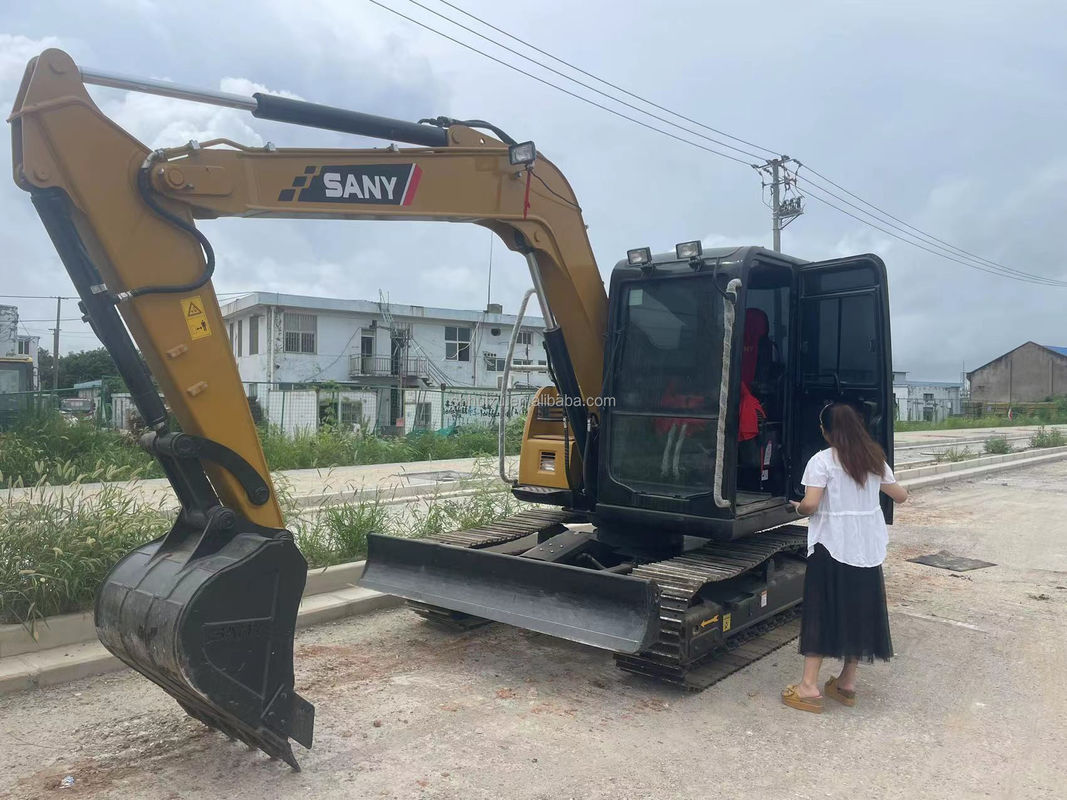7.5 ตัน ใช้ Sany Excavator มือสอง Sany Crawler Excavator Sany75