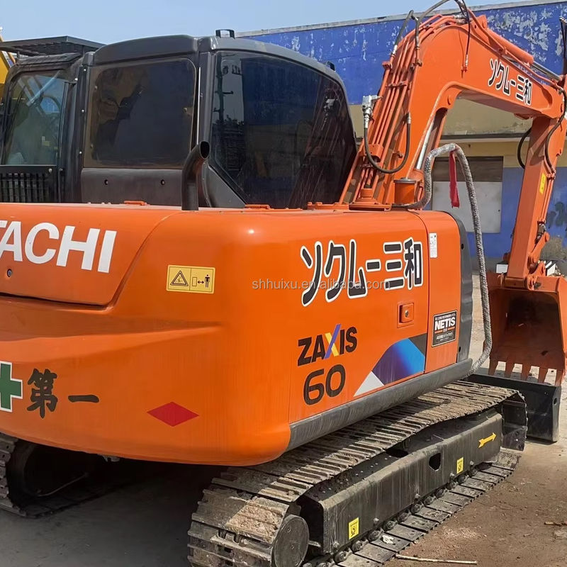 6000KG Zx60 เครื่องขุดฮิตาชิมือสอง สีเดิม เครื่องขุดมินิฮิตาชิมือสอง