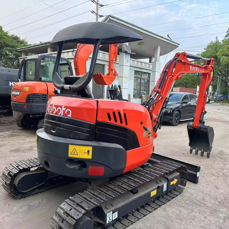 0.15m3 Bucket สีแดง Mini Used Excavator Kubota U35 มือสอง มินิ Excavator