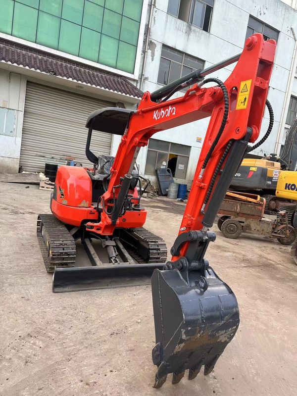 0.15m3 Bucket สีแดง Mini Used Excavator Kubota U35 มือสอง มินิ Excavator
