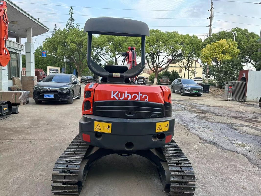 0.15m3 Bucket สีแดง Mini Used Excavator Kubota U35 มือสอง มินิ Excavator