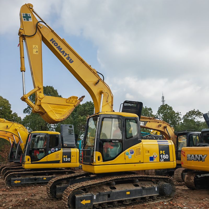 เครื่องขุดพลาสติก Komatsu pc160 สําหรับการก่อสร้างเหมืองแร่ ราคาขายดีที่สุด พร้อมใบรับรอง CE / EPA ในคลัง