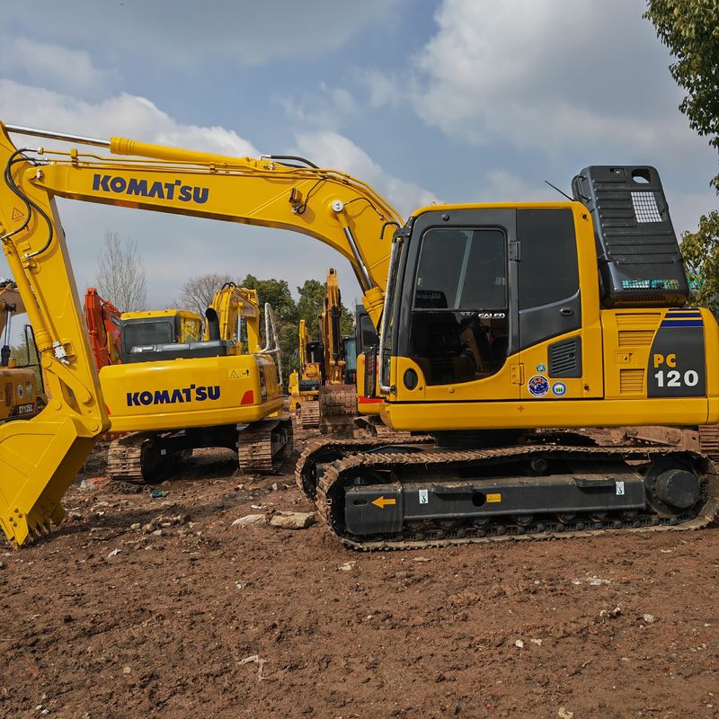 สีเดิมใช้เครื่องขุด komatsu komatsu pc120/มือสอง ราคาถูกเครื่องขุด komatsu pc120