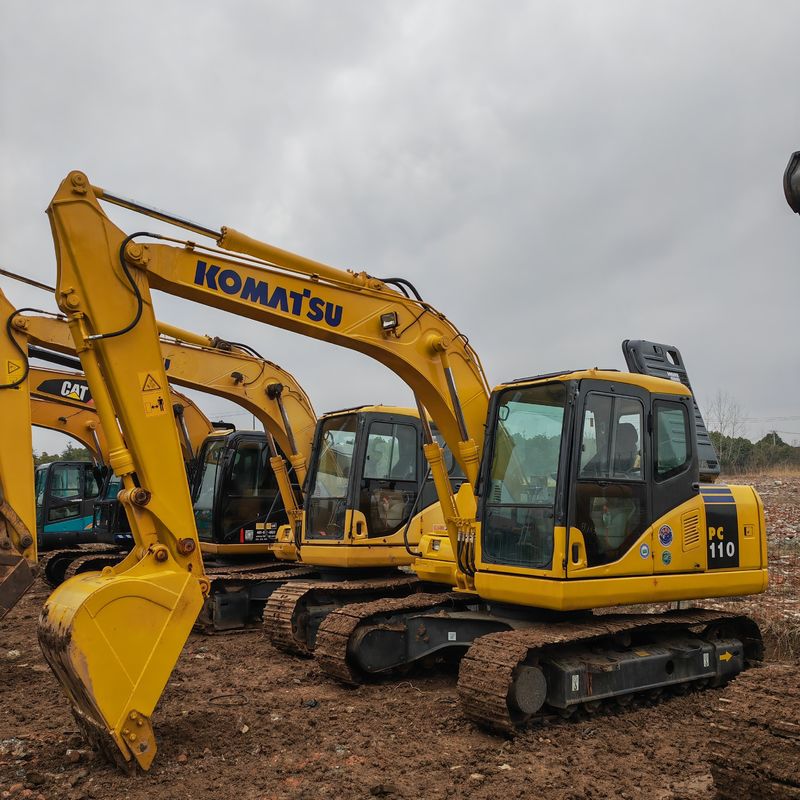 สีเดิมใช้ Komatsu pc110/ เครื่องขุดไฮดรอลิก Crawler ใช้ komatsu pc110 ขาย