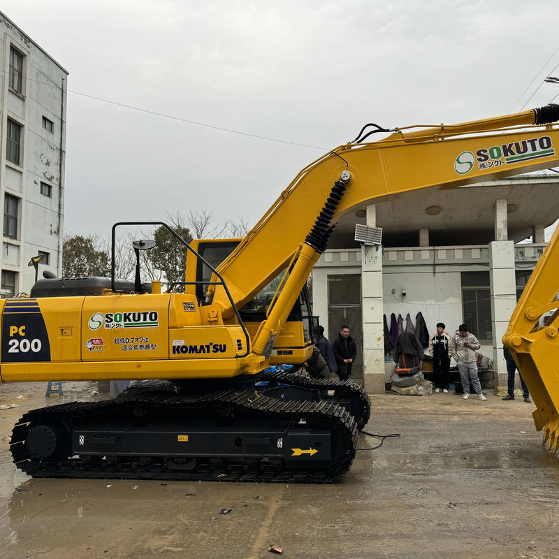 20 ตัน สีเดิม เครื่องขุดที่ใช้ เครื่องขุดการก่อสร้าง Komatsu PC200