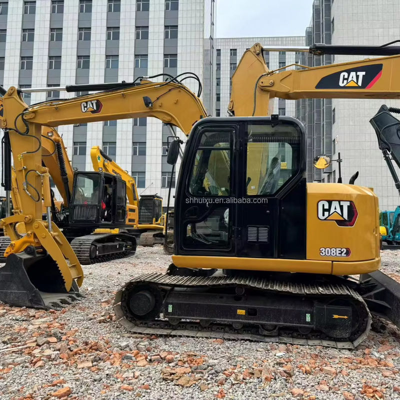 สีเหลือง พลังงานเครื่องยนต์สูง ใช้ cat308e excavator ใช้ cat มือสอง cat308e
