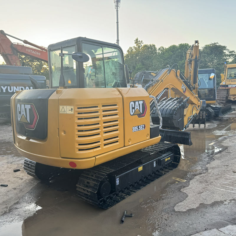 เครื่องขุดที่ใช้แล้ว cat305.5e/วินาที สีเหลืองมือ